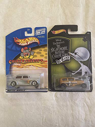 Hot Wheels Chuck E. Cheese's Fat Fendered '40  and  Midnight Otto Die Cast 1-64 Scale 2 Car Bundle