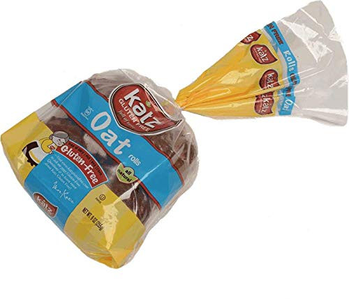 Katz Gluten Free Oat Rolls  Dairy Free Nut Free Soy Free Gluten Free  Kosher -3 Packs of 4 Rolls 9 Ounce Each-