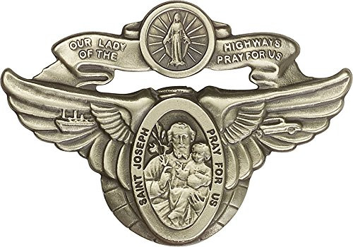 F A Dumont Antique Gold O-L of The Highway-St Joseph Visor Clip