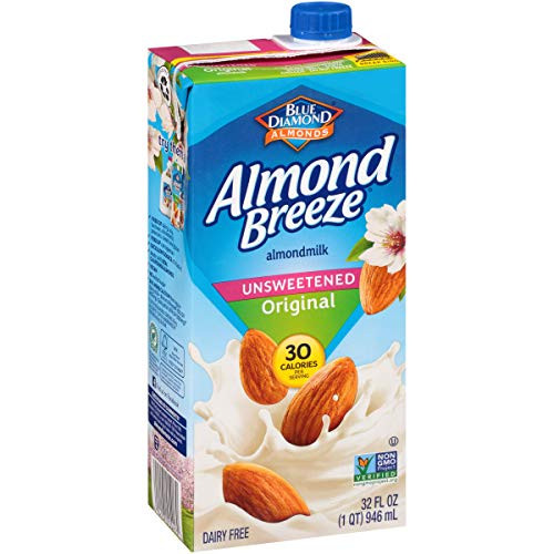 Almond Breeze Dairy Free Almondmilk Unsweetened Original 32 Oz Boxes 6 Count