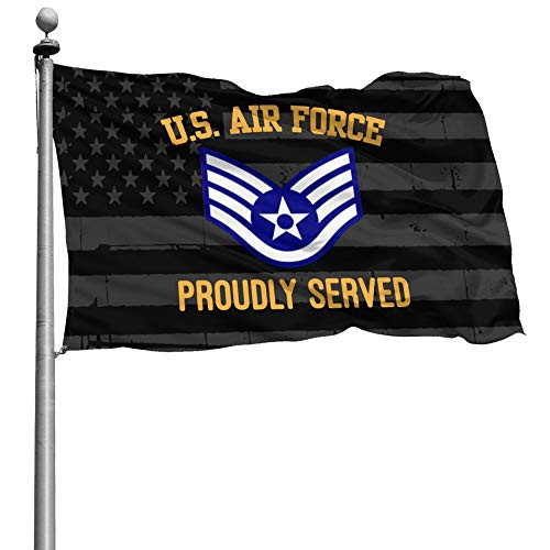 PHABULS Us Air Force E-5 Staff Sergeant Ssgt E5 Outdoor Flags Banner Breeze Flag Flag 4' X 6' Ft