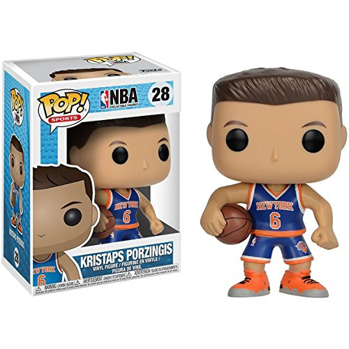 Funko Kristaps Porzingis- NBA x POP Sports Vinyl Figure  and  1 POP Compatible PET Plastic Graphical Protector Bundle -028 - 21823 - B-