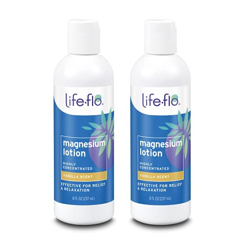 Life-Flo Magnesium Lotion  Magnesium Chloride Supplement Sourced from Zechstein Seabed  For Muscle Massage and Relaxation  8 fl oz  2 pk