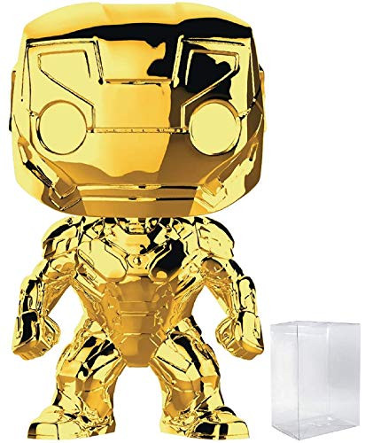 Marvel Studio's 10th Anniversary - Iron Man (Gold Chrome) Funko Pop! Vinyl Figure (Includes Compatible Pop Box Protector Case)