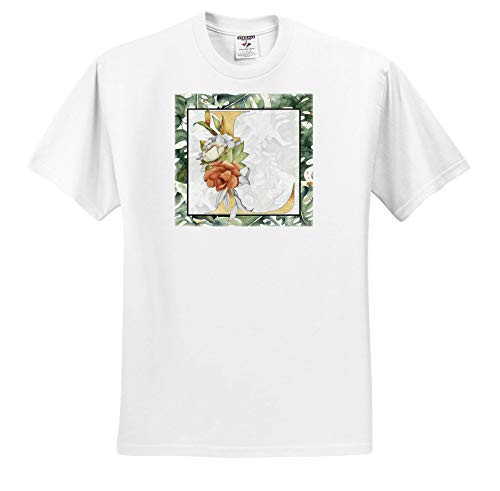 3dRose Anne Marie Baugh - Monograms - Elegant Image of Gold Monogram Initial L Tropical Flower - Toddler T-Shirt -2T- -ts-341714-15-