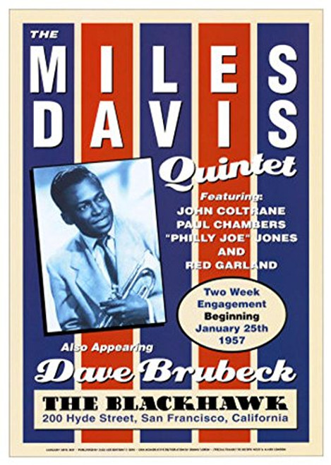 -17x24- Miles Davis Quintet Jazz POSTER Coltrane Brubeck RARE