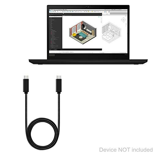 Cable for Lenovo ThinkPad P43s -14"- -Cable by BoxWave- - DirectSync PD Cable -3ft- - USB-C to USB-C -100W- Type C Braided 3ft Charge and Sync Cable for Lenovo ThinkPad P43s -14"- - Jet Black Cable for Lenovo ThinkPad P43s -14"- -Cable by BoxWave- - DirectSync PD Cable -3ft- - USB-C to USB-C -100W- Type C Braided 3ft Charge and Sync Cable for Lenovo ThinkPad P43s -14"- - Jet Black