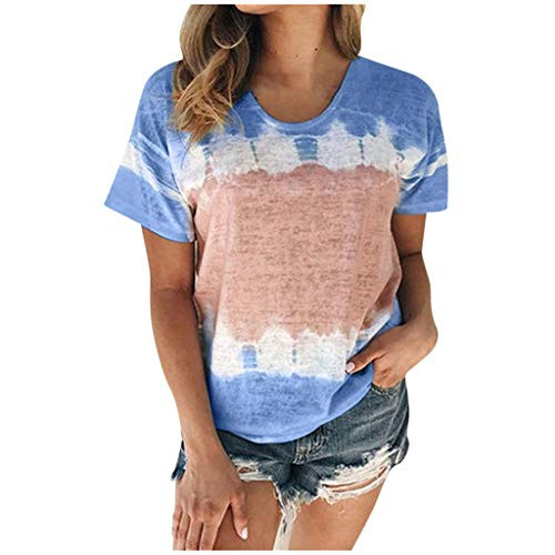 AODONG Shirts for Women Trendy Casual Cute Tees Loose T-Shirts Printing Short Sleeves O-Neck Blouse Tops