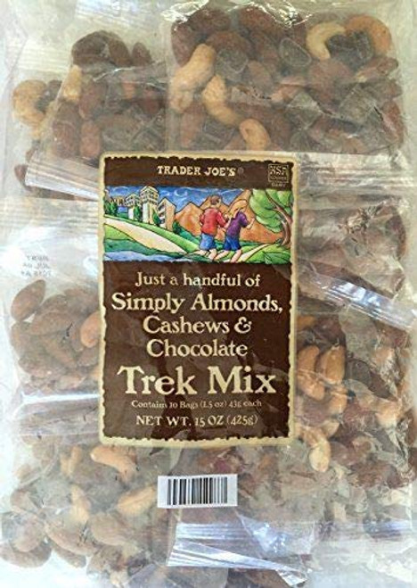 Trader Joe's Just A Hand Full Of Almonds Cashews and Chocolate Trek Mix 15 oz -PACK OF 2- Trader Joe's Just A Hand Full Of Almonds Cashews and Chocolate Trek Mix 15 oz -PACK OF 2-