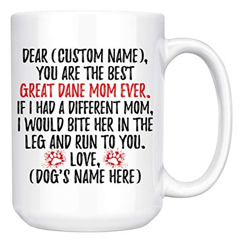 Personalized Great Dane Dog Mom Mug Great Dane Dog Womens Great Dane Dog Mommy Mug Great Dane Dog Owner Present -15 oz-