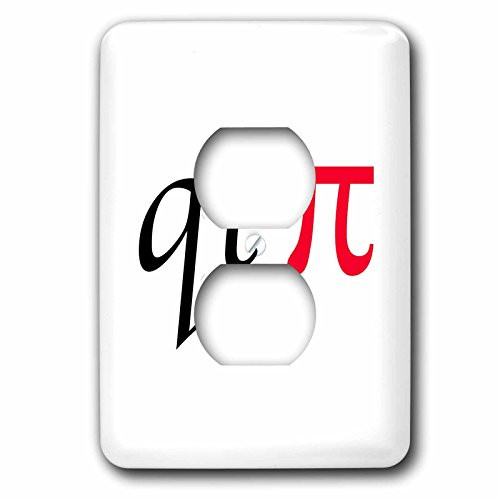 3dRose LLC lsp_123995_6 Qt Pi Cutie Pie Science Math Humor Red 2 Plug Outlet Cover