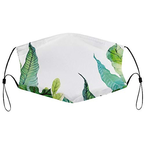 Roupaze Unisex Face Mask Watercolor Hand Drawn Style Print Panda Banana Fragipani Tropical Trees Exotic Leaves Face Mouth Cover Balaclavas Bandana for Adults with 16 Filter Roupaze Unisex Face Mask Watercolor Hand Drawn Style Print Panda Banana Fragipani Tropical Trees Exotic Leaves Face Mouth Cover Balaclavas Bandana for Adults with 16 Filter