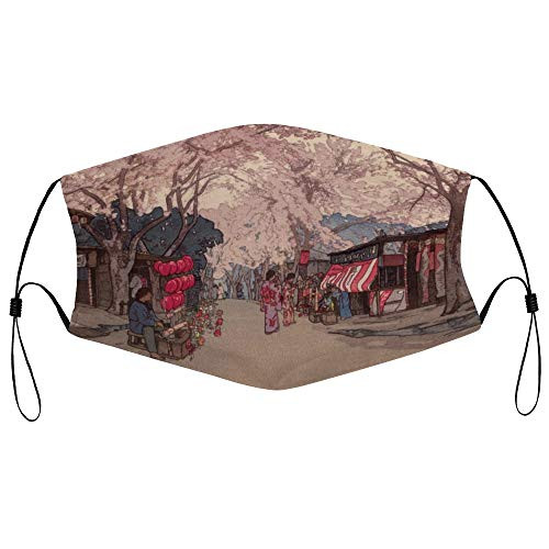 Roupaze Unisex Face Mask Avenue of Cherry Trees Face Mouth Cover Balaclavas Bandana for Adults with 16 Filter