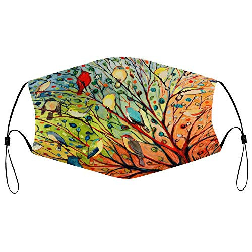 Roupaze Unisex Face Mask Tree Birds Standard Face Mouth Cover Balaclavas Bandana for Adults with 16 Filter Roupaze Unisex Face Mask Tree Birds Standard Face Mouth Cover Balaclavas Bandana for Adults with 16 Filter