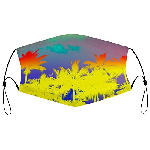 Roupaze Unisex Face Mask Tropical Palms Face Mouth Cover Balaclavas Bandana for Adults with 16 Filter Roupaze Unisex Face Mask Tropical Palms Face Mouth Cover Balaclavas Bandana for Adults with 16 Filter