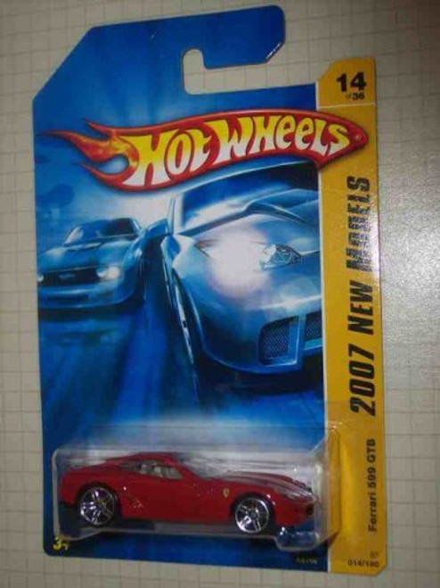 2007 New Models -14 Ferrari 599 GTB Dark Red 2007-14 Collectible Collector Car Mattel Hot Wheels 1-64 Scale Collectible Die Cast Car
