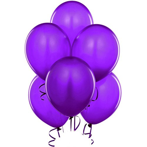PMU 14 Inch Latex Balloons Purple -Premium Helium Quality- Pkg-100 PMU 14 Inch Latex Balloons Purple -Premium Helium Quality- Pkg-100