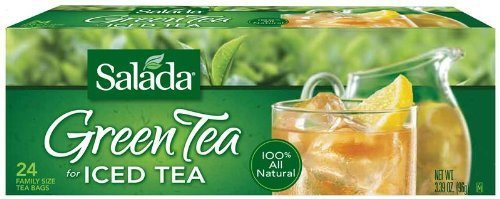 Salada Green Tea For Iced Tea - Family Size 24 Count Tea Bags - 6 Pack