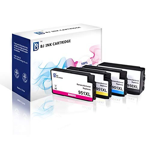 BJ 950XL 951XL Compatible Ink Cartridge Replacement for HP 950 951 Ink Cartridge Works with HP OfficeJet Pro 8600 8610 8620 8100 8630 8660 8640 8615 8625 276DW 251DW 271DW