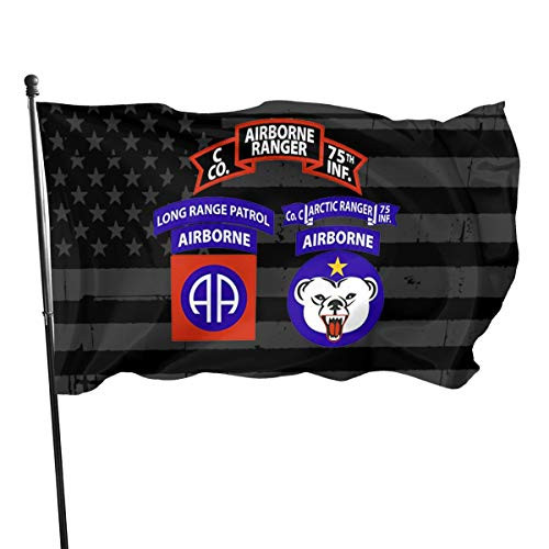 ZHANGPEIENfaqi O Company -Arctic Ranger- 75th Infantry -Airborne- US Flag 3' X 5' Ft Outdoor Flags Banner Breeze Flag