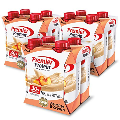 Premier Protein Protein Shake Peaches and Cream 12 Count