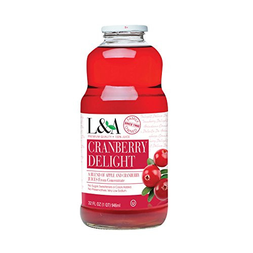 L and A Cranberry Delight Juice 32 Ounce - 6 per case.