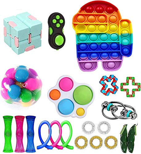 LWXQWDS Fidget Toy Set Sensory Fidget Toys Cheap Pack for Kids or Adults Figetget Toys Pack Hand Toys Stress Relief and Anti-Anxiety Tools Bundle for ADHD -Fidget Toy Cheap Pack-