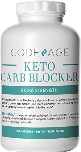Keto Carb Blocker Capsules - 180 Count - Nutritional Ketosis with White Kidney Bean Extract, Green Tea Extract, Pure Cinnamon