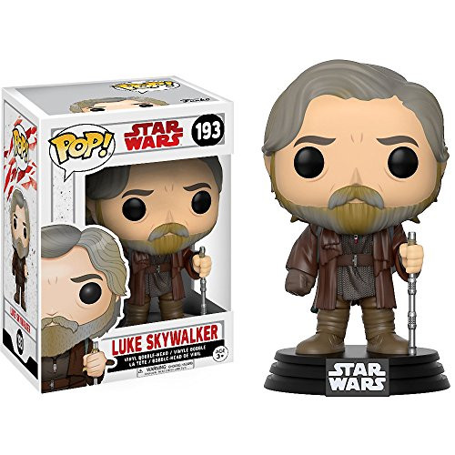 Funko Luke Skywalker- Star Wars - The Last Jedi x POP Vinyl Figure  and  1 POP Compatible PET Plastic Graphical Protector Bundle -193 - 14745 - B-