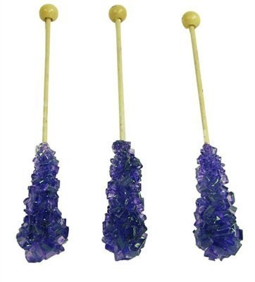 Rock Candy Swizzle Sticks - Grape -18 count- by Dryden  and  Palmer