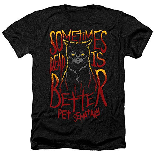 Pet Sematary Heather T-Shirt Dead is Better Cat Black Tee Medium