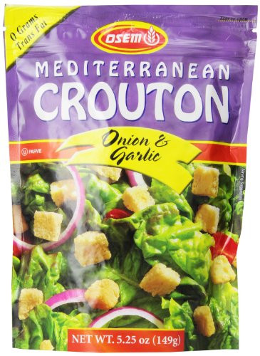 Osem Mediterranean Crouton Onion  and  Garlic 5.25 Ounce -Pack of 8-