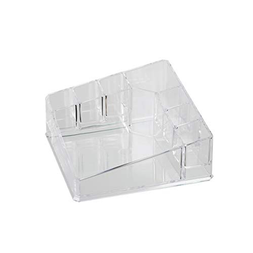 axentia Makeup Organiser Plastic Transparent Approx. 14 x 7.5 x 14 cm