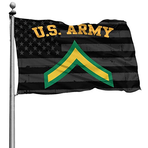 HUIHUANGm US Army E-2 Private Second Class E2 Pv2 Garden Flag Decorative Flag House Flag Outdoor Flags Yard Banner 4x6 Ft
