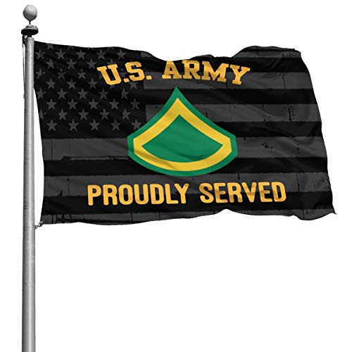 HUIHUANGm US Army E-3 Private First Class E3 PFC Garden Flag Decorative Flag House Flag Outdoor Flags Yard Banner 4x6 Ft