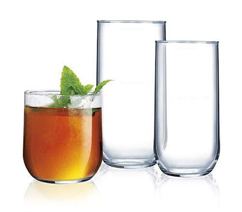 Luminarc Metro 18 Piece Drinkware Set 6 Short Glasses 6 Medium Glasses 6 Tall Glasses
