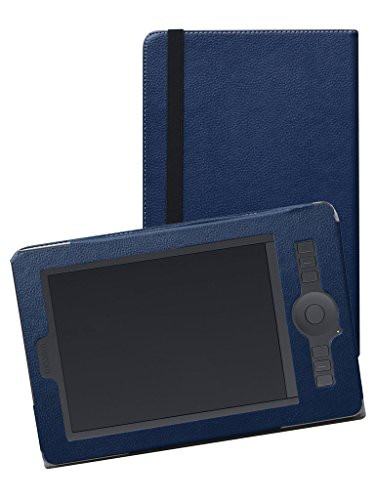 Wacom Intuos Pro PTH451 Case,Mama Mouth Slim-Book Folio Folding Carry PU Leather Cover for Wacom Intuos Pro Small PTH451 Graphics Tablet,Dark Blue