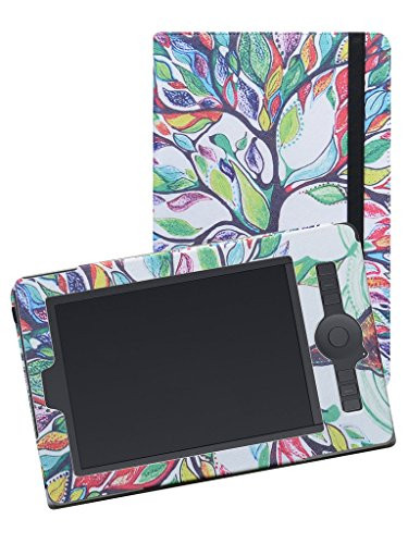 Wacom Intuos Pro PTH451 Case,Mama Mouth Slim-Book Folio Folding Carry PU Leather Cover for Wacom Intuos Pro Small PTH451 Graphics Tablet,Love Tree