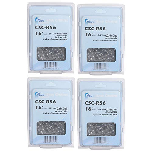 UpStart Components 4-Pack 16-Inch Chainsaw Chain Replacement for Greenworks 20312 Digipro G-Max 40V