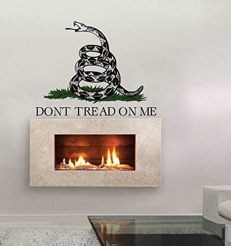 Dont Tread on Me - Gadsden Snake - American Freedom Design Wall Decal - 22" x 17"
