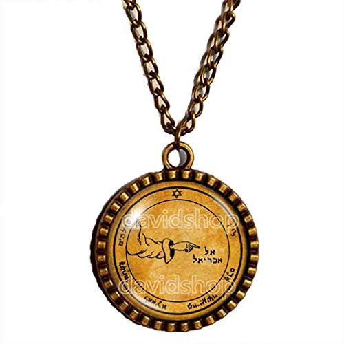 Solomon's King Solomon Seal 2 Second Pentacle of the Moon Necklace Pendant Fashion Jewelry Talisman Symbol Art Cute Gift Cosplay