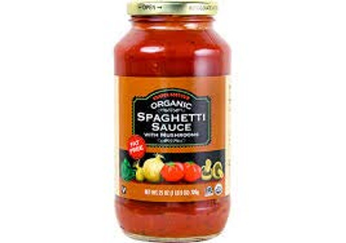 Trader Giotto's Organic Spaghetti Sauce with Mushrooms 25 oz -Case of 2-