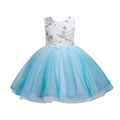 Girls Princess Dress 2-7 Years OldToddler Baby Girls Kid Sleeveless Butterfly Bowknot Wedding Pageant Dress Gown -3-4 Years Old Green-