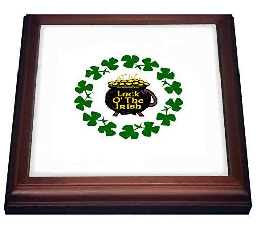 3dRose Luck O The Irish Trivet with Ceramic Tile 8 x 8 Natural