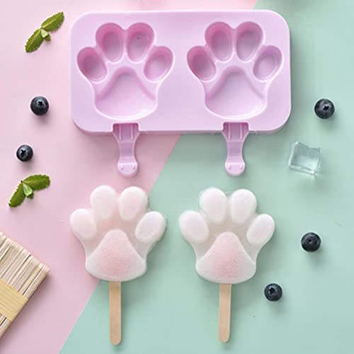 UKKD Ice cream mold Silicone Ice Cream Mold Popsicle Mold Diy Homemade Cartoon Ice Cream Popsicle Mold-B