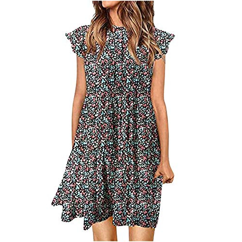 ZASUN Casual Midi Dresses for Women Loose Short Sleeve O Neck Tshirt Mini Skirt Fashion Print Summer Dress Short Sundresses Green ZASUN Casual Midi Dresses for Women Loose Short Sleeve O Neck Tshirt Mini Skirt Fashion Print Summer Dress Short Sundresses Green