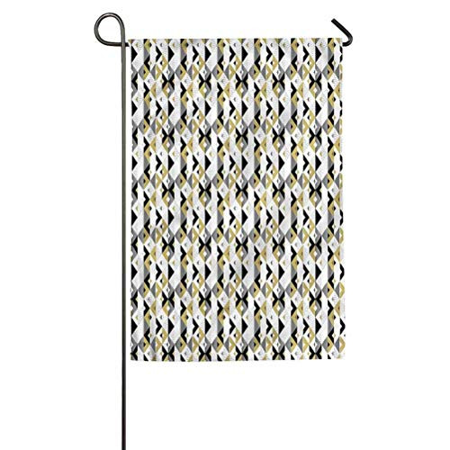 ParadiseDecor Geometric Personalized Garden Flag Home Decorative Outdoor Double Sided Flag Triangles and Stripes 12" W x 18" L
