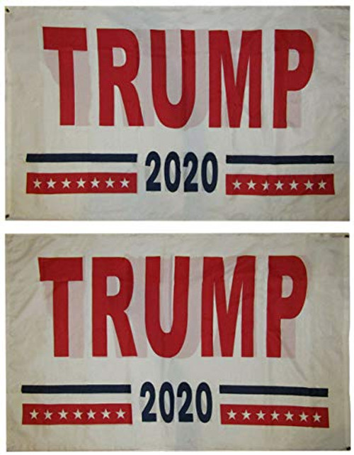 K's Novelties 3x5 Trump 2020 White 100D Woven Poly Nylon Double Sided 3'x5' Flag K's Novelties 3x5 Trump 2020 White 100D Woven Poly Nylon Double Sided 3'x5' Flag
