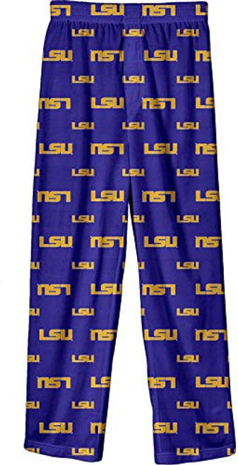 LSU Tigers Youth All Over Team Logo Pajama Pants -14-16-