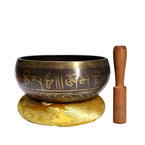 Joyeee 4.53'' Tibetan Singing Bowl Se Buddhist Sound Bowl Himalayas Meditation Bowl for Holistic Healing Zen Yoga Deep Relaxation Sound Therapy and Mindfulness 3
